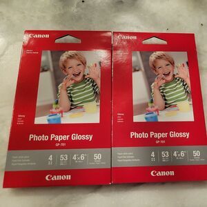 Canon Photo Paper Glossy 4" x 6" Glossy GP-701 Lot Of 2‎ NEW